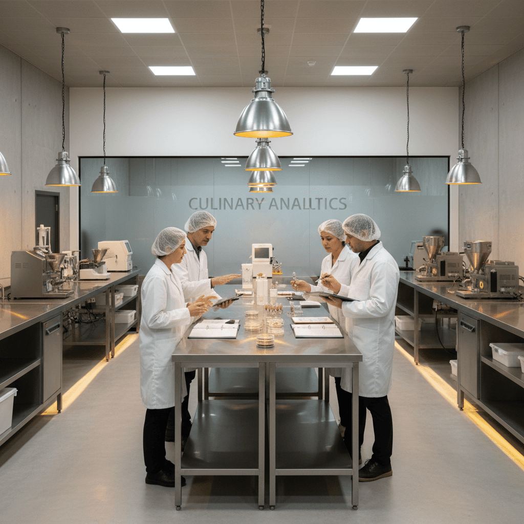 Professional food production team collaboration